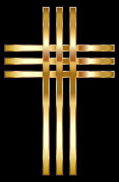 Stylized Golden Cross clipart