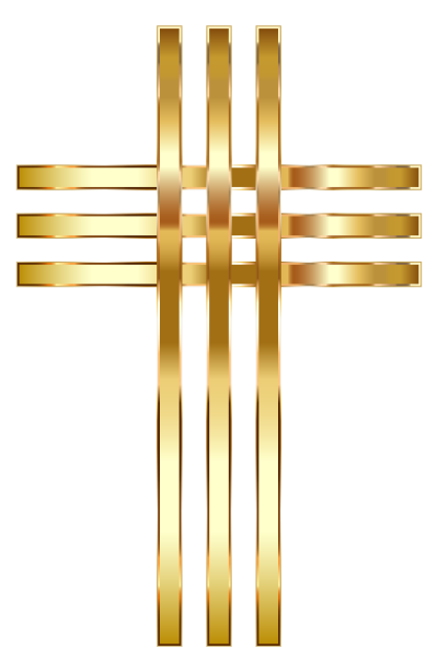Stylized Golden Cross No Background clipart