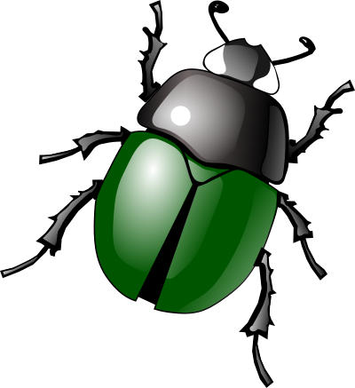 Stylized green beetle clipart