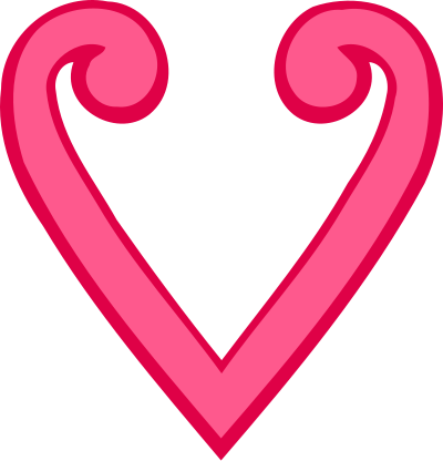 Stylized heart (colour) clipart