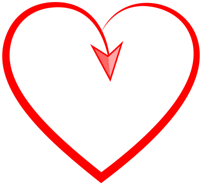 Stylized Heart With Arrow clipart