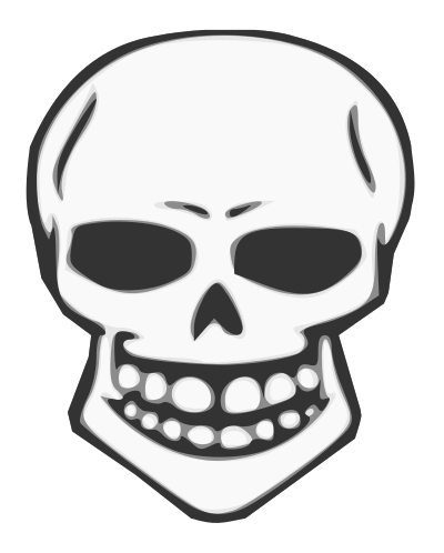 Stylized Human Skull clipart