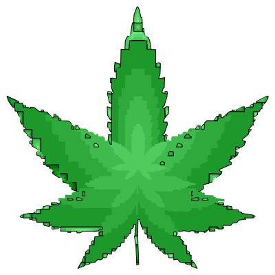 Stylized Marijuana Leaf clipart