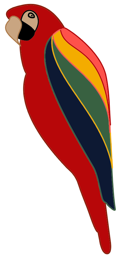 Stylized Parrot clipart