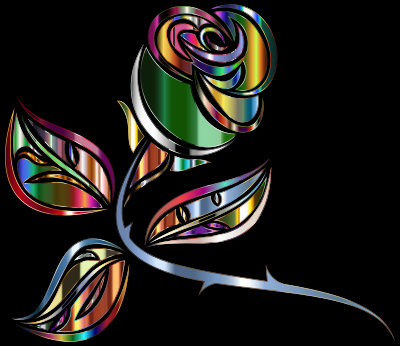 Stylized Rose Extended 10 clipart
