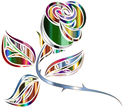 Stylized Rose Extended 10 Minus Background clipart
