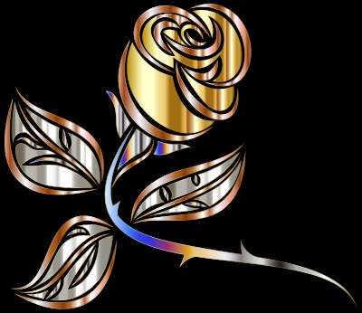 Stylized Rose Extended 2 clipart