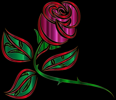 Stylized Rose Extended clipart