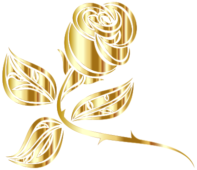 Stylized Rose Extended 3 Minus Background clipart