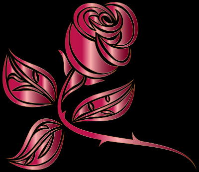 Stylized Rose Extended 4 clipart