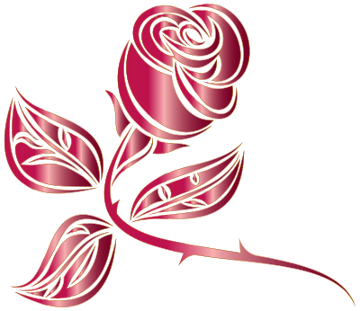 Stylized Rose Extended 4 Minus Background clipart