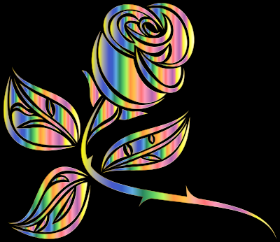 Stylized Rose Extended 6 clipart