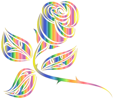 Stylized Rose Extended 6 Minus Background clipart