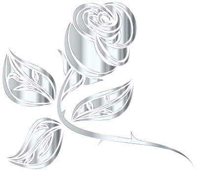 Stylized Rose Extended 7 Minus Background clipart