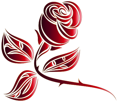Stylized Rose Extended 8 Minus Background clipart