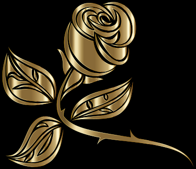 Stylized Rose Extended 9 clipart