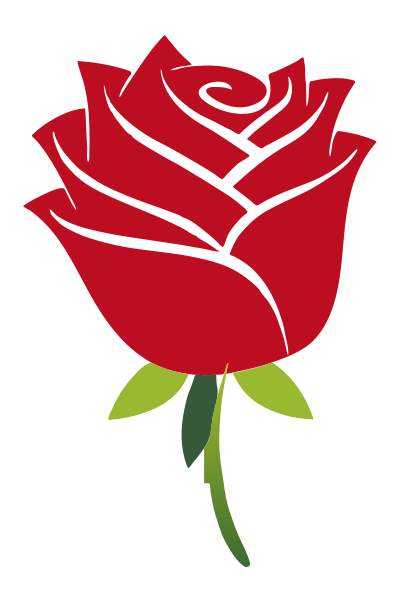 Stylized Rose No Drop Shadow clipart