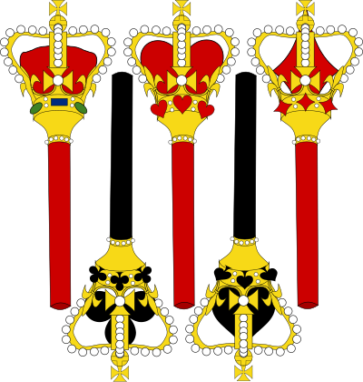 Stylized Sceptre for Card Faces clipart