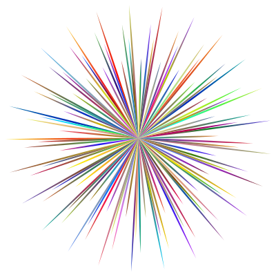 Stylized Spiky Sun Design Polyprismatic clipart