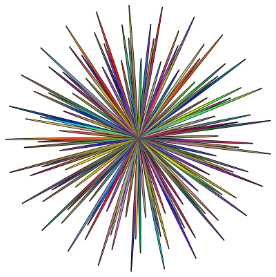 Stylized Spiky Sun Design Polyprismatic Variation 2 clipart