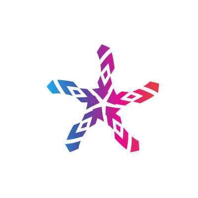 Stylized star logotype concept clipart