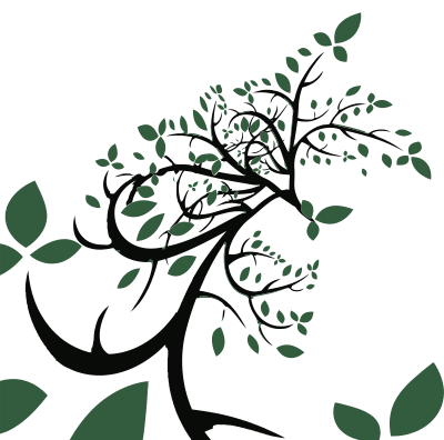 Stylized Tree With Leaves clipart