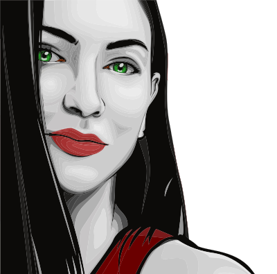 Stylized Woman Portrait clipart