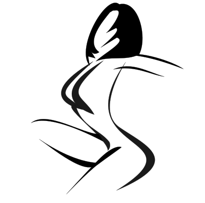 Stylized woman silhouette clipart