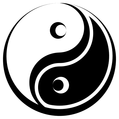 Stylized Yin Yang Symbol clipart