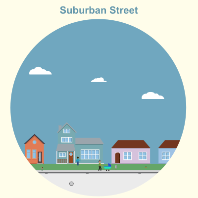 Suburban Street clipart