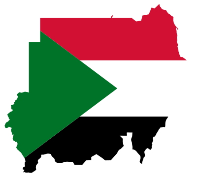 Sudan Flag Map clipart