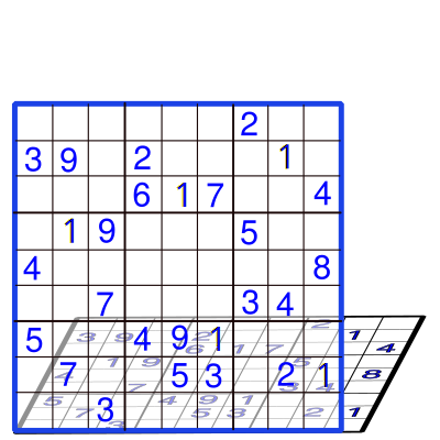 Sudoku with numbers clipart