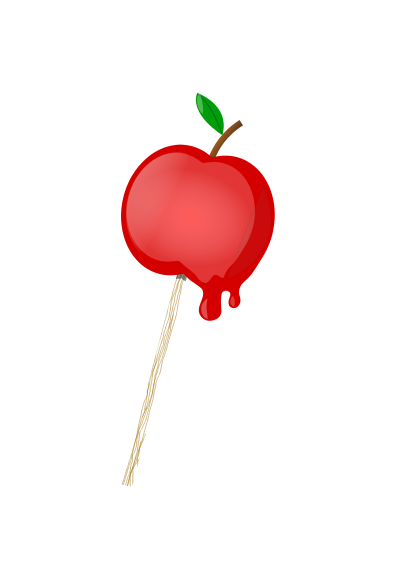 Sugar coated apple clipart