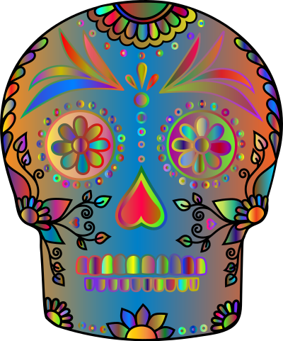 Sugar Skull By Vera Kratochvil Polyprismatic clipart