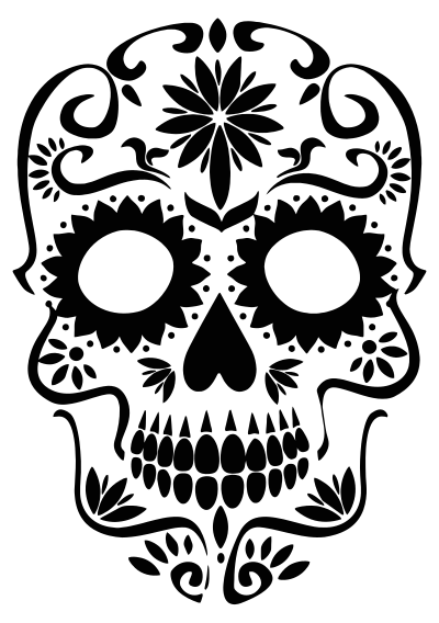 Sugar Skull Silhouette clipart