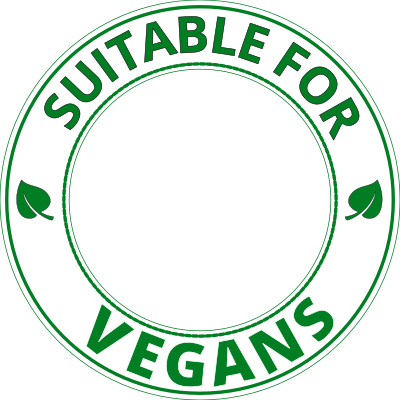 Suitable for vegans round label sticker transparent clipart