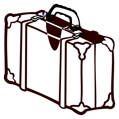 Suitcase - coloured clipart