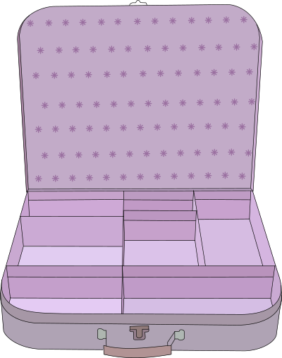 Suitcase with compartment clipart