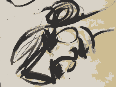 Sumi Ink Girl Head clipart