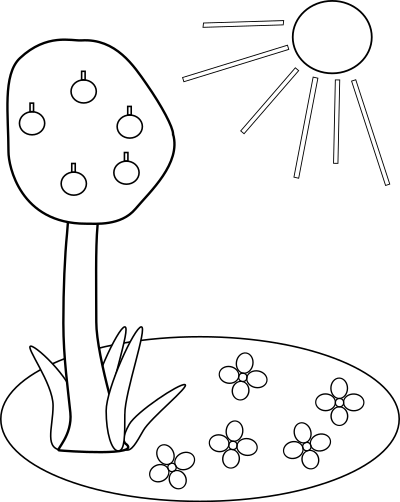Summer enhanced bw clipart