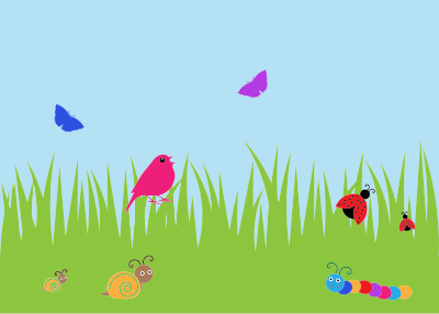 Summer Field Wildlife clipart