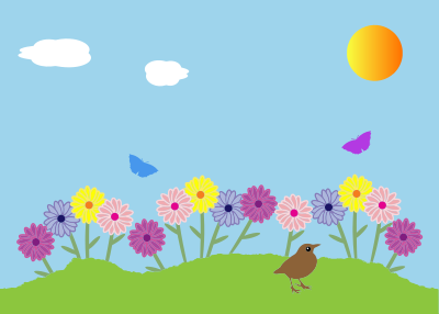 Summer Garden Flowers clipart