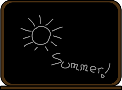 Summer school blackboard clipart