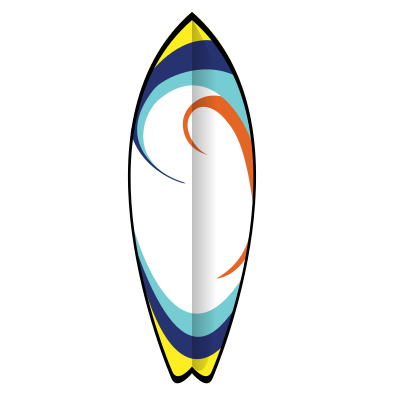 Summer Surfboard clipart