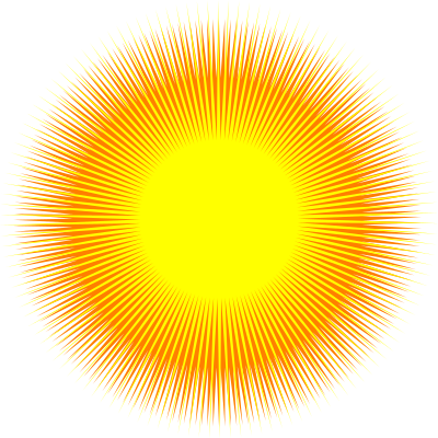 Sun abstract design clipart