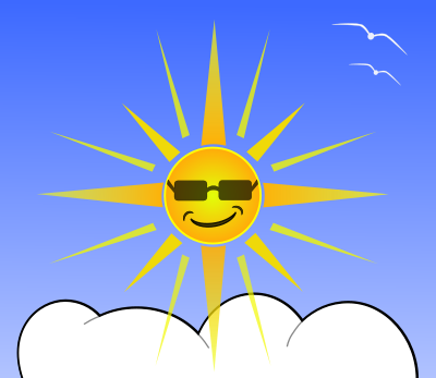 Sun And Cloud clipart