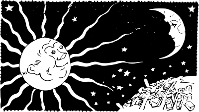 Sun and the Moon clipart