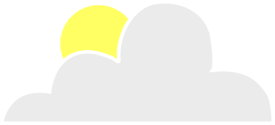 Sun behind cloud clipart