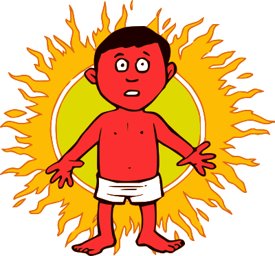 Sunburn - Man clipart