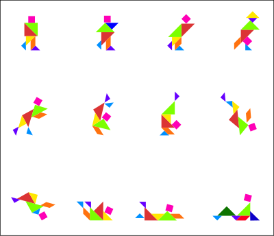 Tan-Gram falling clipart